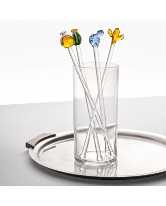 Set 2 amestecatoare cocktail, Cactus Amber/Green, Desert Plants - designer Alessandra Baldereschi - ICHENDORF